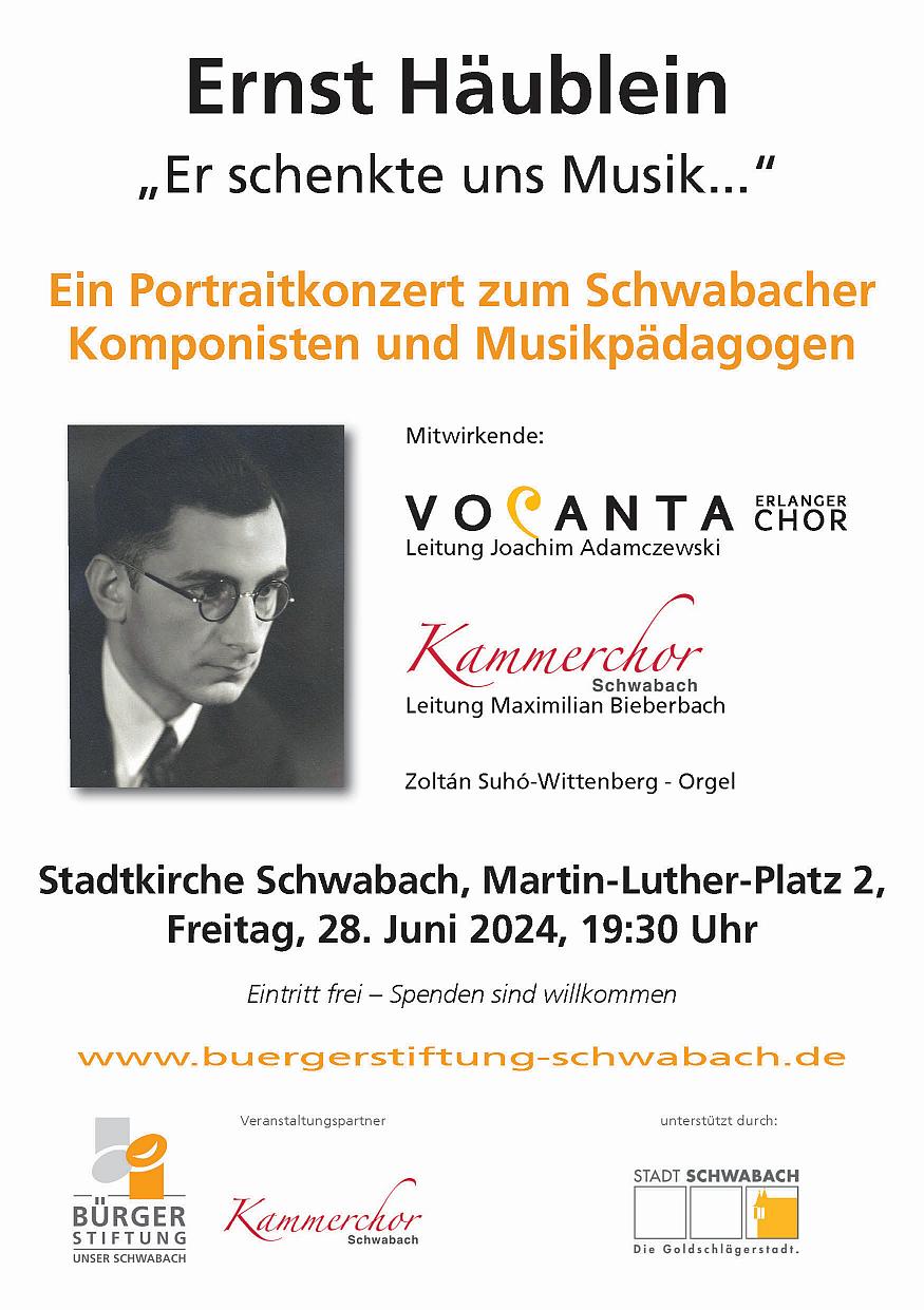 Flyer Portraitkonzert Ernst Häublein