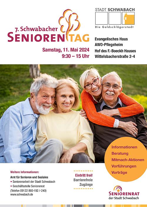 Flyer 7. Schwabacher Seniorentag am Sa. 11. Mai 2024